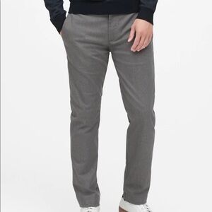 Banana Republic Grey Flat Front Emerson Chino